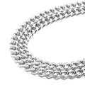 Craftdady 2Pcs Flat Chain Strap Silver Metal Purse Handbag Shoulder Body Replacement Strap 39.3" Twisted Curb Link Aluminum Cable Chain for Wallet Clutch Belt Necklace Bracelet - color: Silver, 16.5x13mm