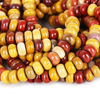 ICAI Beads 5x8mm Natural (Mookaite Jasper, 5x8) Beads Rondelle Spacer Loose Beads for Jewelry Making DIY Crafts Design 1 Strand 15" APPR - color: Mookaite Jasper, size: 5x8