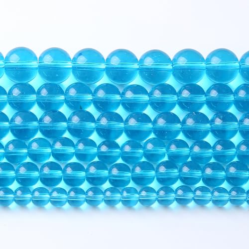 32pcs 12mm Topaz Blue Crystal Glass Beads Round Loose Spacer Beads for Jewelry Making DIY Bracelet Necklace (Blue Crystal Glass, 12mm) - color: Blue Crystal Glass, size: 12mm