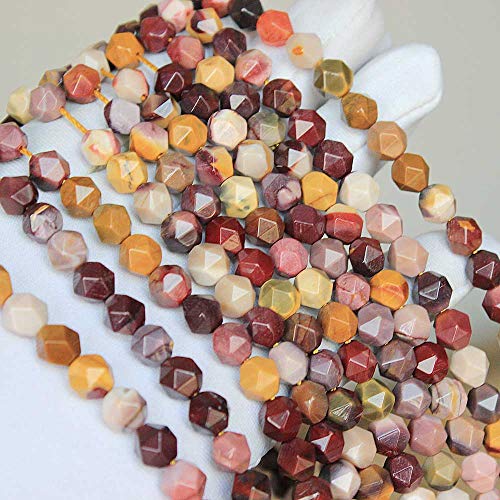 MJDCB Best Sellers Natural Stone Beads Faceted Polygon Moonkaite Jasper Crystal Energy Stone Healing Power for Jewelry Making(8mm) - color: Moonkaite Jasper