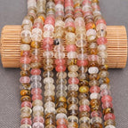 BONNY BOXX 1 Strand Natural 5 * 8mm Watermelon Rind Rondelle Beads, Natural Abacus Disk Stone Beads Loose Spacer Gemstone for DIY Bracelet Necklace Jewelry Making - color: Watermelon Rind, size: 5*8MM