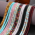BONNY BOXX 1 Strand (150PCs) Natural 2 * 4mm Black Obsidian Rondelle Beads, Natural Abacus Disk Stone Beads Loose Spacer Gemstone for DIY Bracelet Necklace Jewelry Making - color: Black Obsidian, size: 2*4MM