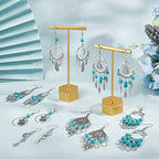 SUNNYCLUE 1 Box DIY 10 Pairs Angel Fairy Charm Boho Style Chandelier Charms Earring Making Kit Feather Star Dream Catcher Pendants for Jewelry Making Kits Adult Women DIY Craft Beginner Supplies - color: Chandelier Bohemian Style E