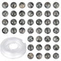 4mm 200pcs Natural Stone Round Beads Black Larvikite Genuine Stone Beading Loose Gemstone DIY Charm Smooth Beads for Bracelets Necklaces Earrings Hole Size 1mm (Black Larvikite 4mm) - color: Black Larvikite, size: 4mm