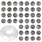 4mm 200pcs Natural Stone Round Beads Black Larvikite Genuine Stone Beading Loose Gemstone DIY Charm Smooth Beads for Bracelets Necklaces Earrings Hole Size 1mm (Black Larvikite 4mm) - color: Black Larvikite, size: 4mm