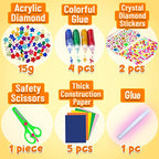 Goody King Arts and Crafts Supplies for Kids - All in One Kid Crafts Toddler Activities Kids School Supplies Age 4 5 6 7 8 Years Old Craft Art Supply Kit Kindergarten Homeschool - size: Medium