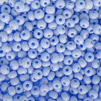 John Bead Czech Glass Seed Beads 6/0 Powder Blue Beads for Jewelry Making Crafts, 23g Vial - color: Powder Blue