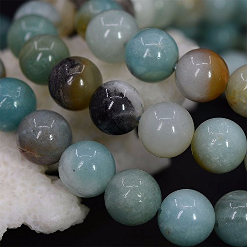 Justinstones Gem Semi Precious Gemstone 8mm Round Beads Stretch Bracelet 7 Inch Unisex - color: Multicolor Amazonite