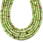 190pcs 4x2mm Green Natural Sea Sediment Imperial Jasper Heishi Disc Rondelle Spacer Stone Semi Precious Gemstone Loose Beads for Jewelry Making 15 Inch - color: Green Imperial, size: 4x2mm