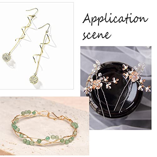 BENECREAT 26Gague 49.2 Feet Real 18K Gold Plated Square Brass Wire, Gold Soft Jewelry Wire for Necklace and Bracelet Making - color: Gold, size: 26 Gauge