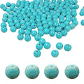 Turquoise Beads Bulk 8mm - 450pcs Natural Semi-Precious Gemstone Round Space Loose Beads for Jewelry Making, Bracelets, Necklaces, Earring, DIY Handmade Crafts, Healing Stone Gifts - color: Round 8mm