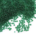 Perlin Glass Seed Beads 2mm 11/0 Round Mini Small Pony Beads 6500pcs for Making Earrings Bracelets Pendants Waist Jewelry DIY Handmade Transparent Color Kit (Dark Green) - color: Dark Green