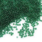Perlin Glass Seed Beads 2mm 11/0 Round Mini Small Pony Beads 6500pcs for Making Earrings Bracelets Pendants Waist Jewelry DIY Handmade Transparent Color Kit (Dark Green) - color: Dark Green