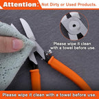 SPEEDWOX 6 Inch Precision Flush Side Cutters With Longer Cutting Edge, Ultra Sharp Wire Cutter Side-Cutting Pliers With Longer Flush Cutting Edge Flush Cut Trimmers For Cables Wires Zip Ties Model - size: 6" with 28mm longer Jaw
