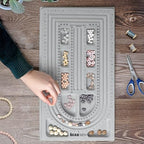 The Beadsmith Bead Board, Grey Flocked, 3 U-Shape and 3 Straight Channels, 10 x 18.5 inches, Design Boards for Creating Bracelets, Necklaces and Other Jewelry - size: 40" - 3 Channel