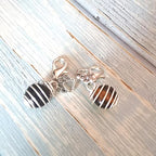 crystal pet collar charms,cat collar charms, dog collar charms - color: Shungite + Tiger Eye