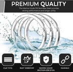 CREST Surgical and Marine Grade Stainless Steel Split Ring for Keychains SS316L Key Rings for Car Keys - color: 10-pack 316lss