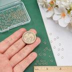 PH PandaHall 100pcs 24K Gold Jump Rings, 4mm Open Jump Rings Golden Brass Jewelry Connector Ring 22 Gauge Unsoldered O Ring for Earrings Bracelets Necklaces Chain Choker DIY Craft Making - size: 4mm