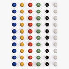 Yellow Mountain Imports 60 Pieces Chinese Checkers Marbles Set with Solid Colors - 16 Millimeters - size: 16mm(Matt)