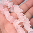 10-13mm Natural Irregular Freeform Raw Rose Quartz Stone Nugget Beads Reiki Crystal Healing Minerals Quartz Bead DIY Jewelry Making - color: Rose Quartz
