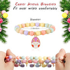 Emibele Colorful Stretch Bracelet Stack Boho Beaded Bracelet Set Heishi Surfer Bracelet Stackable Y2K Trendy Jewelry Friendship Multiple Set Women Fans - style: Colorful Easter 5PCS