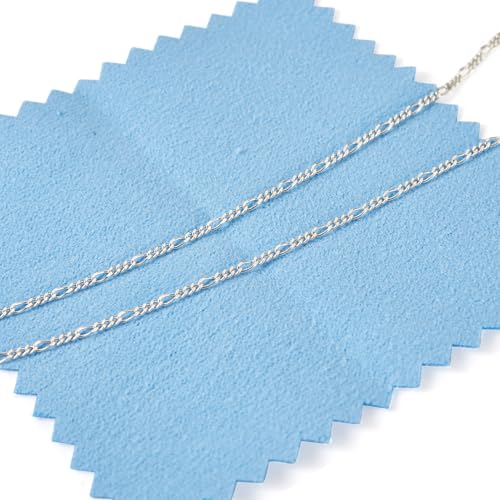 3.28 Feet Figaro Chains S925 Sterling Silver Chain for Jewelry Making, 3.5x1.5mm Figaro Links Permanent Bracelet Kit for Women Men Necklace Making - color: Silver-Figaro Chain