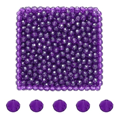 Mandala Crafts Amethyst 3mm Briolette Crystal Beads for Crafts – 1500 Loose Faceted Glass Beads for Jewelry Making Spacers, Adult Bracelets, Necklaces, Earrings & Suncatchers - color: Amethyst, size: 3mm Briolette