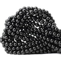 60PCS 6mm Black Smooth Polish Onyx Agate Gemstone Round Loose Beads for Jewelry Making 1 Strand 15" - color: Black Onyx, size: 6mm 60pcs