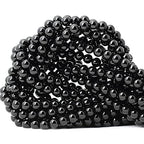 60PCS 6mm Black Smooth Polish Onyx Agate Gemstone Round Loose Beads for Jewelry Making 1 Strand 15" - color: Black Onyx, size: 6mm 60pcs