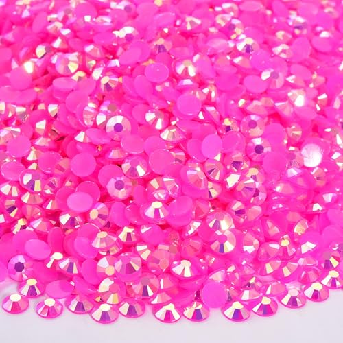 Blinginbox 50000pcs Flatback Rhinestones,Resin Non Hotfix Rhinestones Large Quantity Wholesale for Crafts DIY Creative Design,Clothes,Makeup,Nail Art (2mm=0.08", Lt.Rose AB) - color: Lt.Rose AB, size: 2mm=0.08"