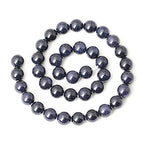35PCS 10mm Natural Blue Sandstone Gemstone Round Loose Beads Stone Beads for Jewelry Making DIY Findings 1 Strand 15" - color: Blue Sand Stone, size: 10mm