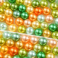 100pcs Color Pearl Beads Chunk Bubblegum Bead 20mm Pen Ball Beads for Pen Bag Jewelry Making Necklace Bracelets(Green&Yellow) - color: green&yellow