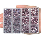 10000Pcs 2-Boxes Mixed Size Hot Fix Round Crystals Gems Glass Stones Hotfix Flat Back Rhinestones with Tweezers and Picking Pencil (Light Amethyst) - color: Light Amethyst, size: 2-Box (10000pcs)