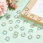 30Pcs Rainbow Color Jump Rings 10mm Stainless Steel Open Jump Rings Metal Rings for DIY Bracelet Necklaces Earrings Jewelry Making Findings - color: Rainbow Color