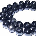 ABCGEMS Midnight Aura Hypersthene Beads from Canada (Stunning Metallic Sheen & Mirror-Like Finish) Beading & Crafting Supplies - Jewelry Making - Smooth Round 10mm - color: Midnight Aura Hypersthene (From Canada)