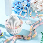 Rondelle Glass Beads About 155~159pcs/strand Imitation Gemstones Loose Spacer Beads for Jewelry Making Bracelet Necklace Earring DIY Crafts, 8x5mm, Pink - color: Pink