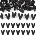 FASHEWELRY 30Pcs Acrylic Letter V Beads with Large Hole Big Plastic Letter Blocks European Beads 3D Letters Chunky Vowel Initial Alphabet Bead for Key Chains Necklace DIY Arts Craft Projects - color: Black, size: V