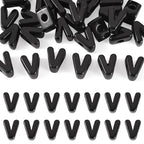 FASHEWELRY 30Pcs Acrylic Letter V Beads with Large Hole Big Plastic Letter Blocks European Beads 3D Letters Chunky Vowel Initial Alphabet Bead for Key Chains Necklace DIY Arts Craft Projects - color: Black, size: V