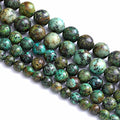 10MM 36PCS Natural Stone Green African Turquoise Spacer Loose Beads for Jewelry Making DIY Bracelet Necklace - color: African Turquoise, size: 10mm