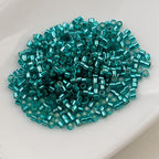 John Bead 25g Cylin Beads Tropic Teal Silver Lined 11/0 Glass Cylindrical Seed Beads for Jewelry Bracelets Necklaces Earrings Making Embroidery - color: Tropic Teal Silver Lined