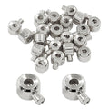 20Pcs Silver Crimp Beads 18K Silver Plated Beads 3mm Loose Rondelle Spacer Beads Metal Bead Spacers Beads for DIY Bracelet Necklace Jewelry Making - color: Silver