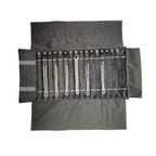 Portable Jewelry Roll Untangled Secure Necklace Travel Storage Bag Displays Holder 16 Chain (Pink PU and gray velvet) - color: Pink PU and gray velvet