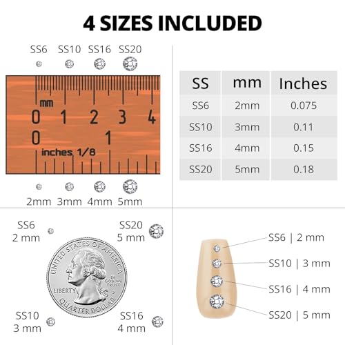 7500Pcs Transparent Clear Rhinestones Flatback with b7000 Glue for Crafts Clothing Crafting Shoes Tumblers Cups Jeans Bedazzling, Resin Rinestones Gems Flat Back Crystals Diamonds 2-5mm - color: Transparent 2-5mm, size: Small Pack + 3pcs Glue