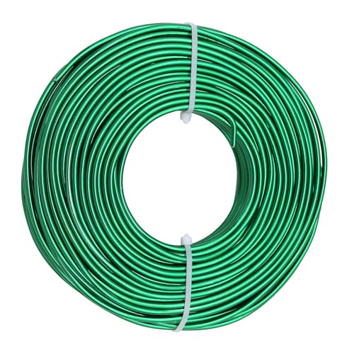 9 Gauge Aluminum Craft Wire, 100 Feet 3mm Bendable Metal Wire for Jewelry Making, Sculpting and Floral Design, Soft Armature Wire for DIY Crafts (Green) - size: 9 Gauge(3mm), style: Green