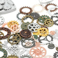 stino 100 G Mixed Style Metal Charms for Jewelry Making, Bulk Silver & Gold Plated, for Bracelet, Necklace, Earrings DIY Crafts - style: Gear
