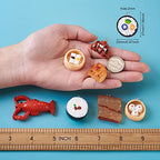 Cheriswelry Cup Cake Resin Pendants Lovely Food Sweet Dessert Dangle Charms Links Hanging Ornament with Metal Loop Fruit Pendants for Key Chains Bracelet Necklace Jewelry Making - color: Mixed Color&Shape
