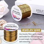 anezus 20 Gauge Jewelry Wire, 28 Yards Craft Wire Tarnish Resistant Copper Beading Wire for Jewelry Making Supplies and Crafting(Antique Bronze) - color: Antique Bronze