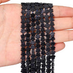 Songxi 60pcs 6mm Blue Sandstone Plum Blossom Natural Stone Beads for Jewelry Making, Smooth Loose Flower Shape Gemstone Beads for Bracelets Necklace Earrings Making Supplies ﻿ - color: Blue Sandstone
