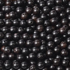 8mm Massive Beads Natural Wooden Round Loose Beads Jewelry Making with Thread 200 PCS(Black Ebony Wood, 8mm) - color: Black Ebony Wood, size: 8mm