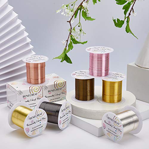 BENECREAT 22 Gauge 55 Yards Tarnish Resistant Silver Wire Jewelry Beading Wire for Beading Wrapping and Other Jewelry Craft Making - color: Silver, size: 22 Gauge